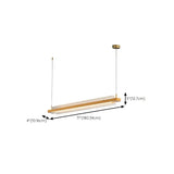 Modern Crystal LED Linear Pendant Light for Kitchen Island Image - 12
