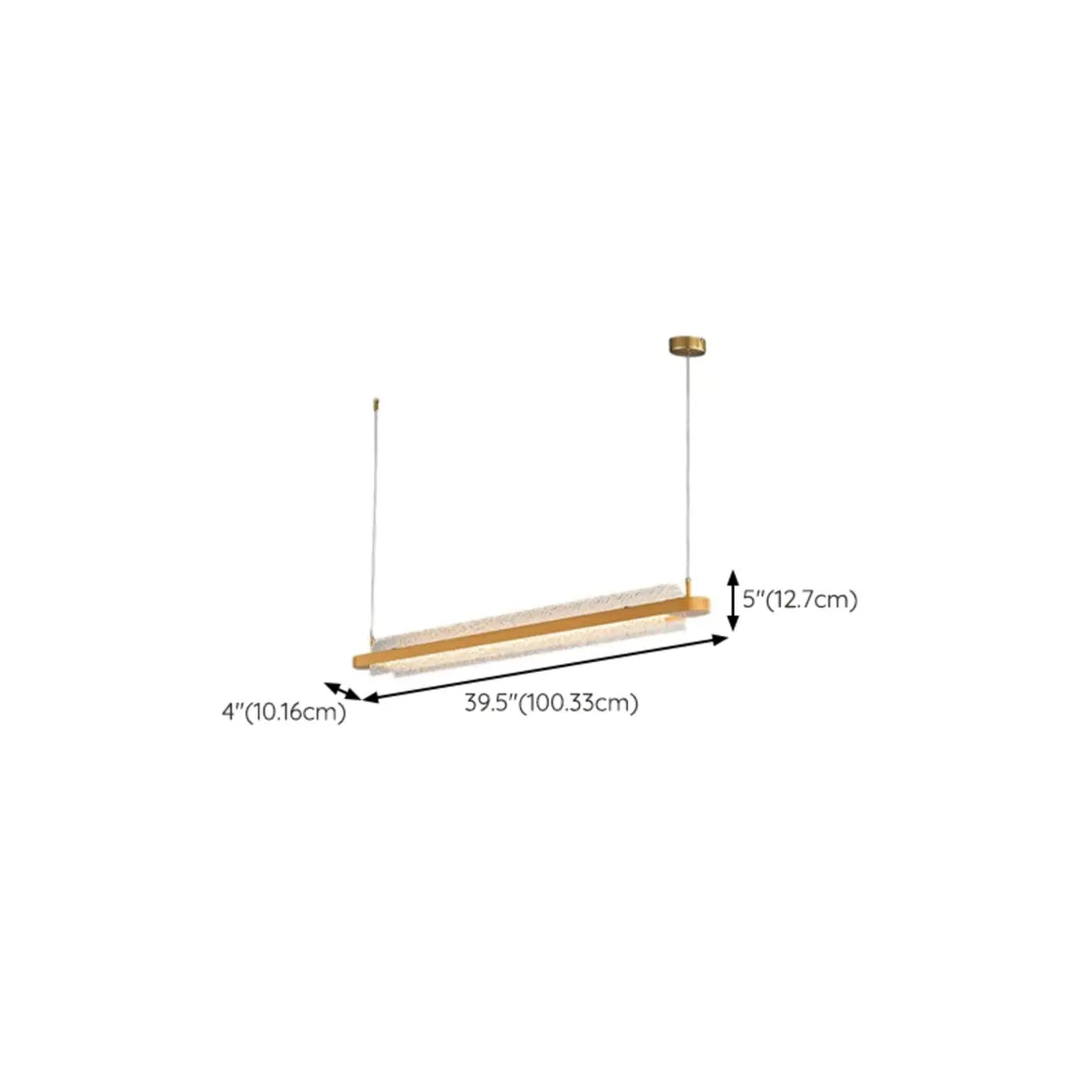 Modern Crystal LED Linear Pendant Light for Kitchen Island 