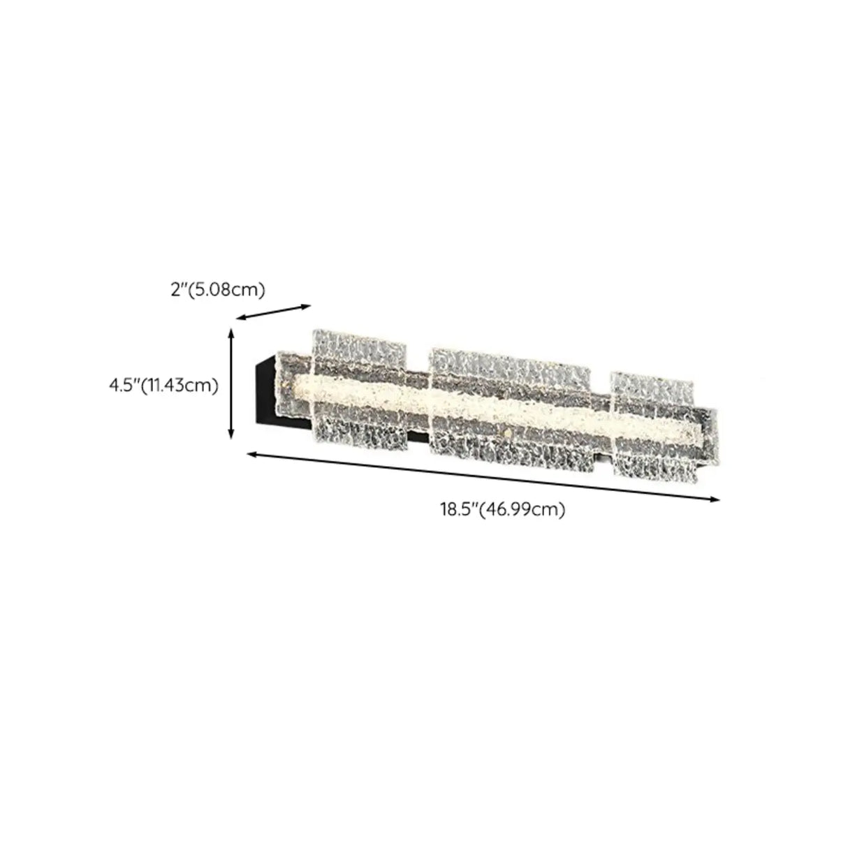 Modern Crystalline LED Vanity Light for Bathroom Décor 
