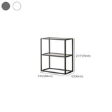 Modern Cube Open Metal Frame Black Multi-use Bookcase Image - 22