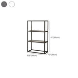 Modern Cube Open Metal Frame Black Multi-use Bookcase Image - 25