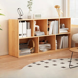 Modern Cube Wooden Open Back Storage Bookcase White Image - 10