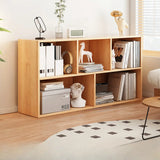 Modern Cube Wooden Open Back Storage Bookcase White Image - 15