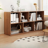 Modern Cube Wooden Open Back Storage Bookcase White Image - 21