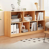 Modern Cube Wooden Open Back Storage Bookcase White Image - 22