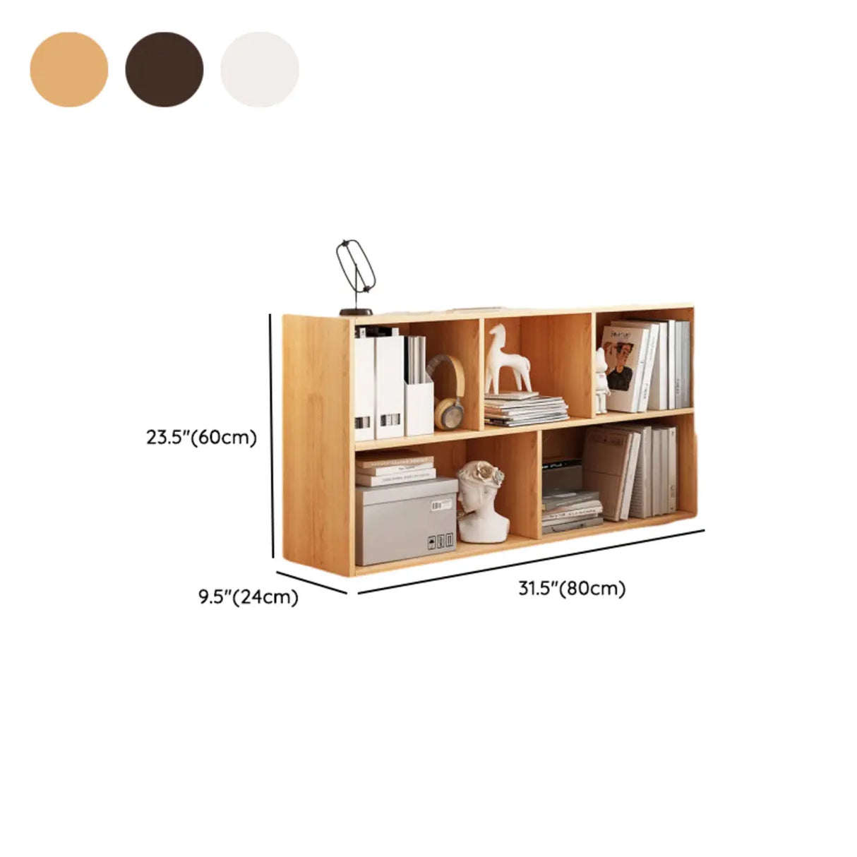 Modern Cube Wooden Open Back Storage Bookcase White 