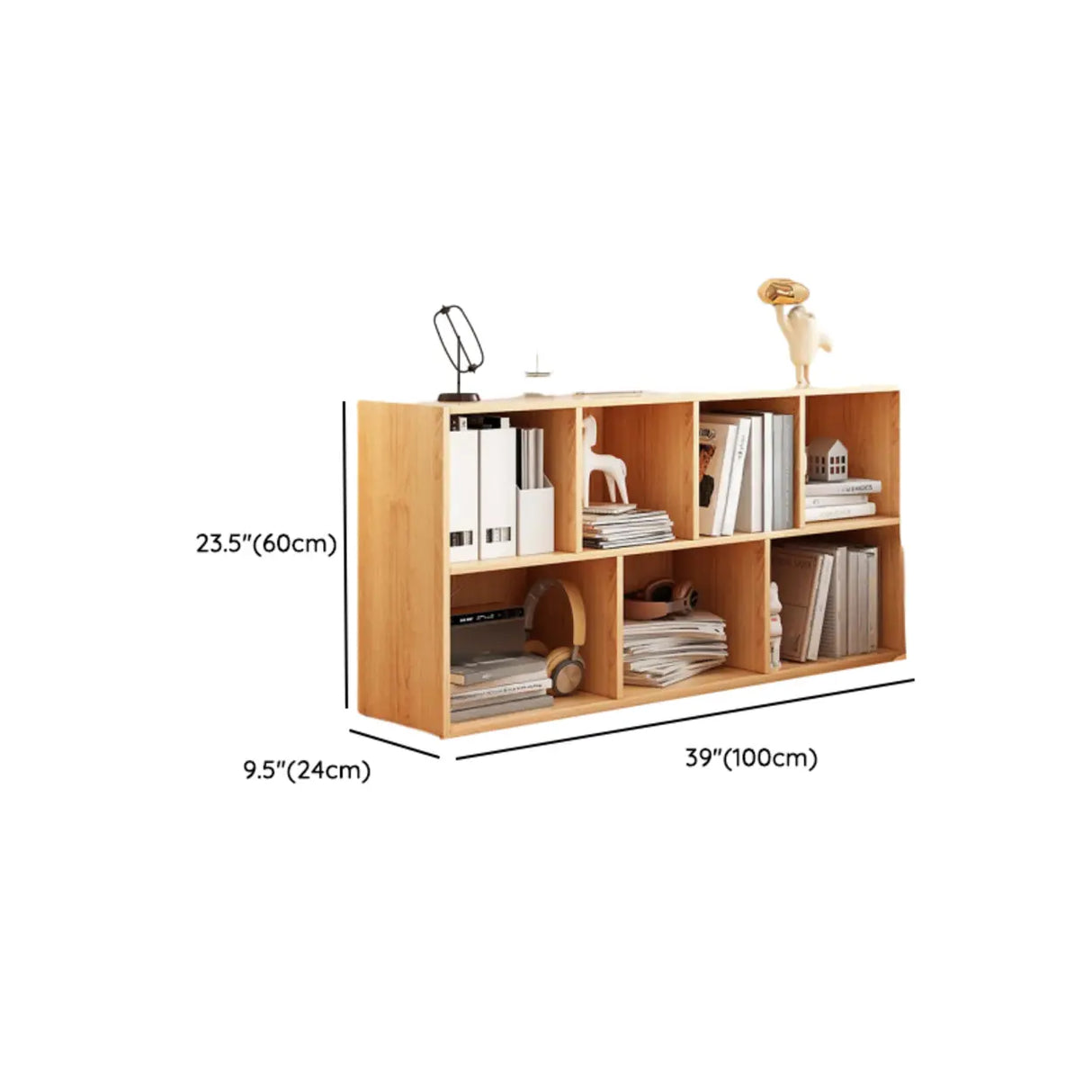 Modern Cube Wooden Open Back Storage Bookcase White Image - 24