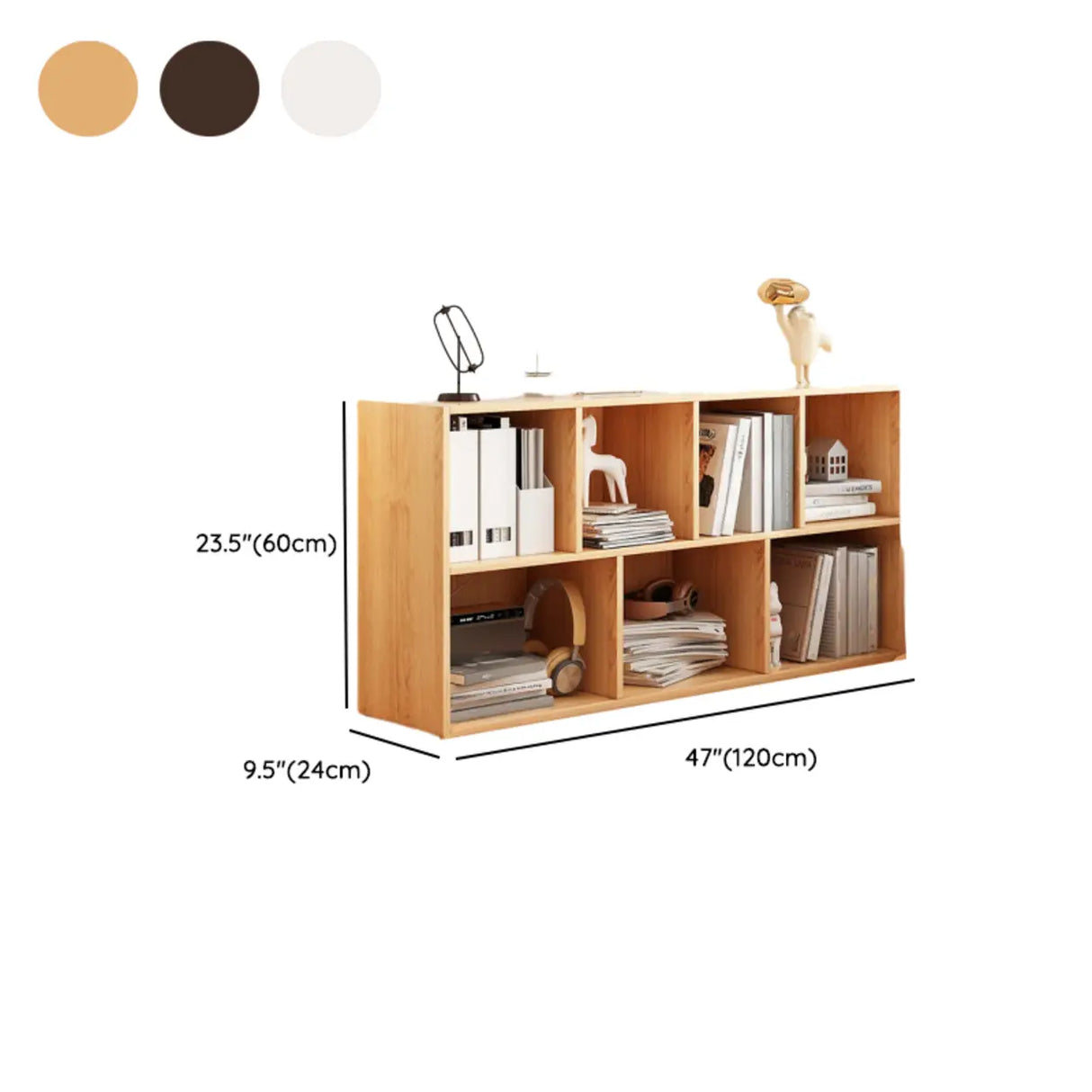 Modern Cube Wooden Open Back Storage Bookcase White Image - 25