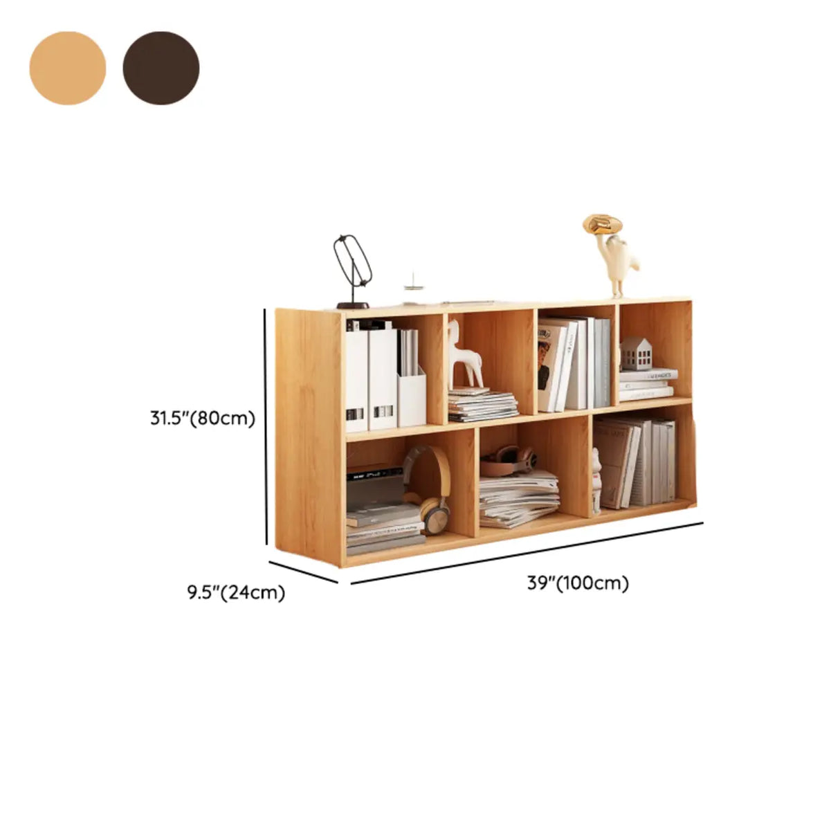 Modern Cube Wooden Open Back Storage Bookcase White Image - 26