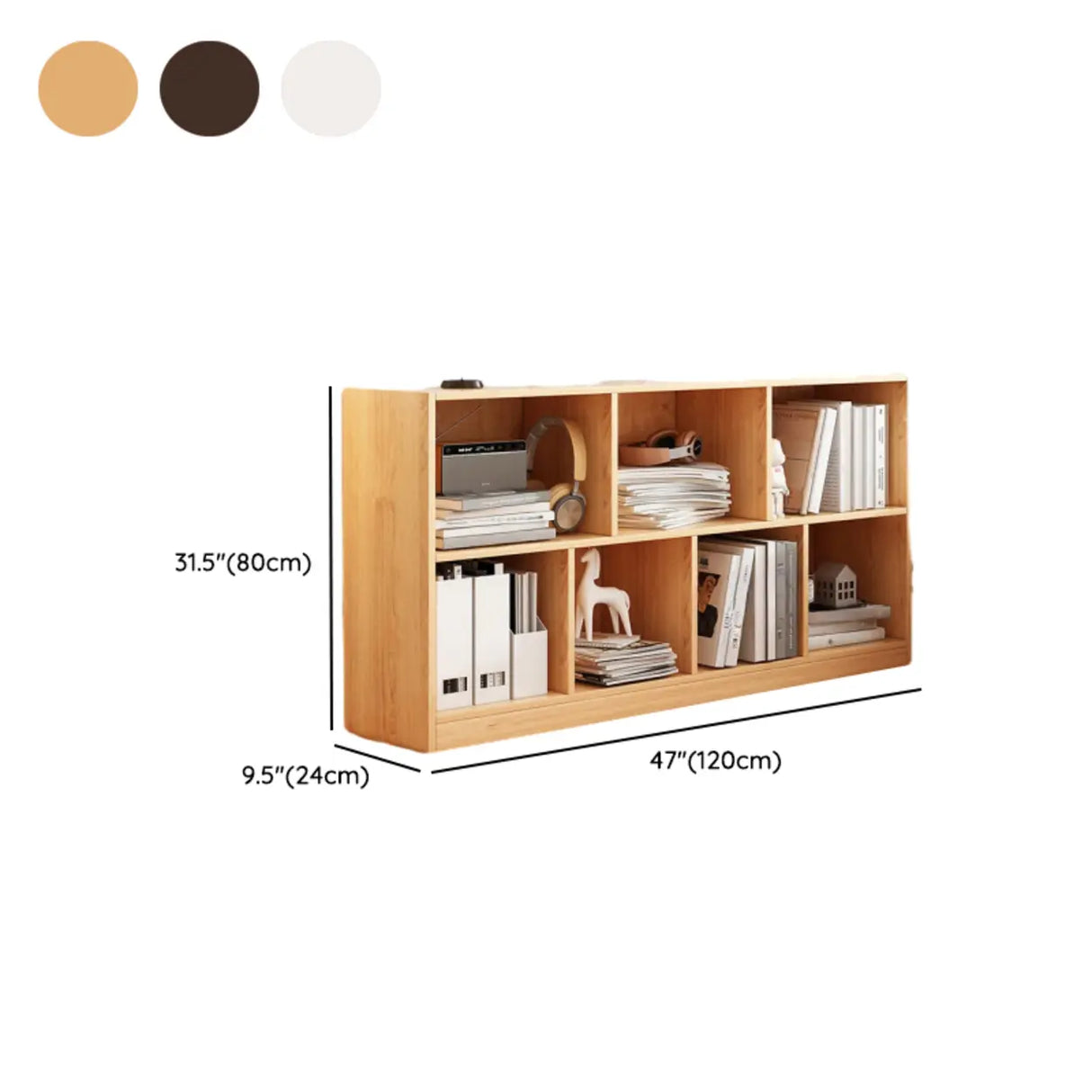 Modern Cube Wooden Open Back Storage Bookcase White Image - 27