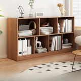 Modern Cube Wooden Open Back Storage Bookcase White Image - 3
