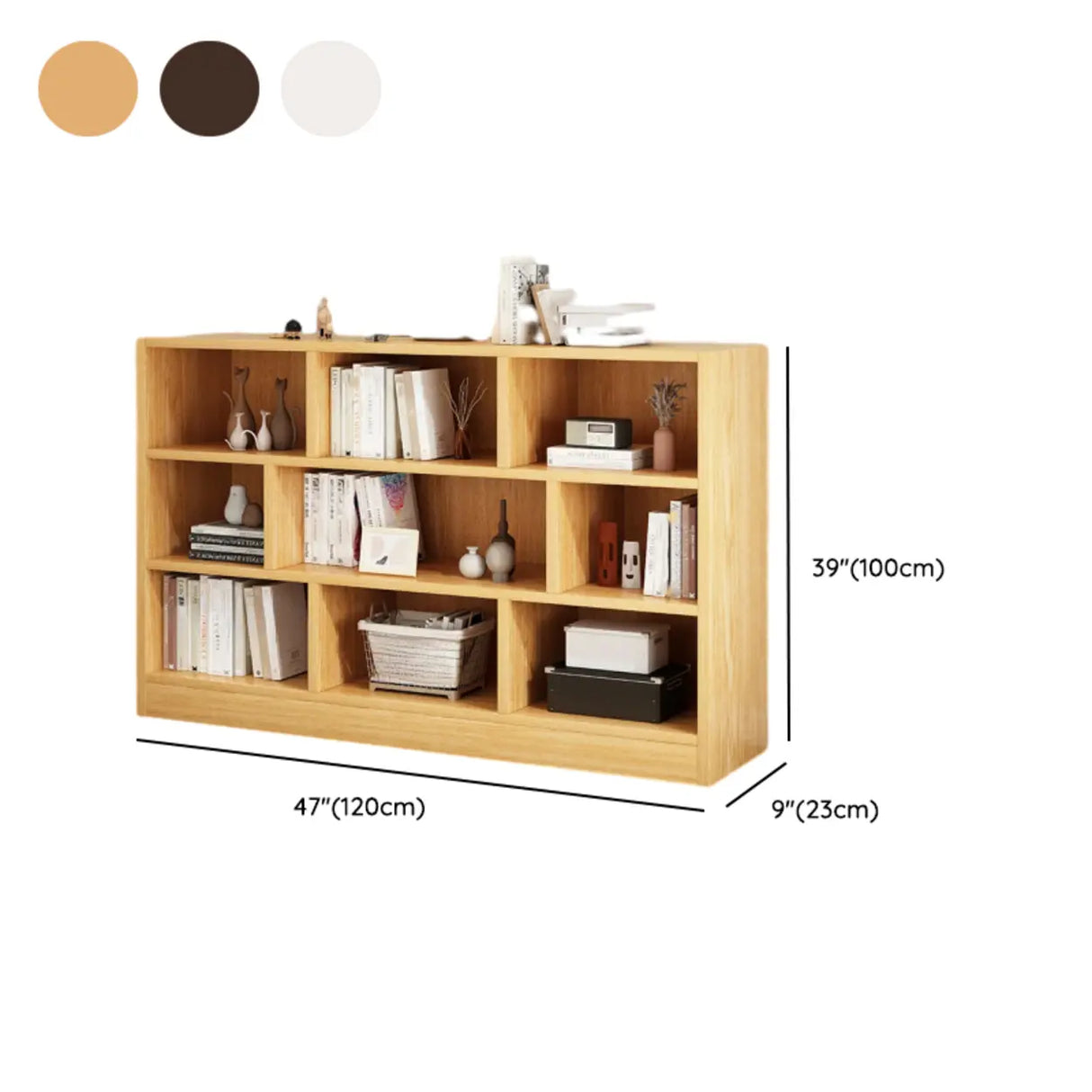 Modern Cube Wooden Open Back Storage Bookcase White Image - 30