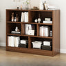 Modern Cube Wooden Open Back Storage Bookcase White Image - 4