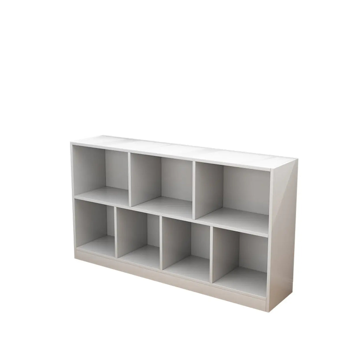 Modern Cube Wooden Open Back Storage Bookcase White Image - 5