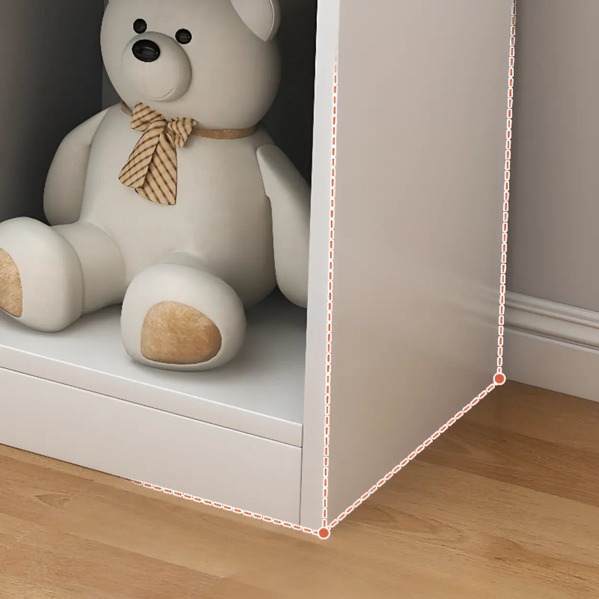 Modern Cube Wooden Open Back Storage Bookcase White Image - 7