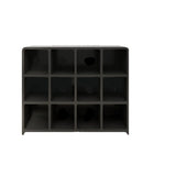 Modern Cube Wooden Storage Organizer Bookcase Black Image - 11