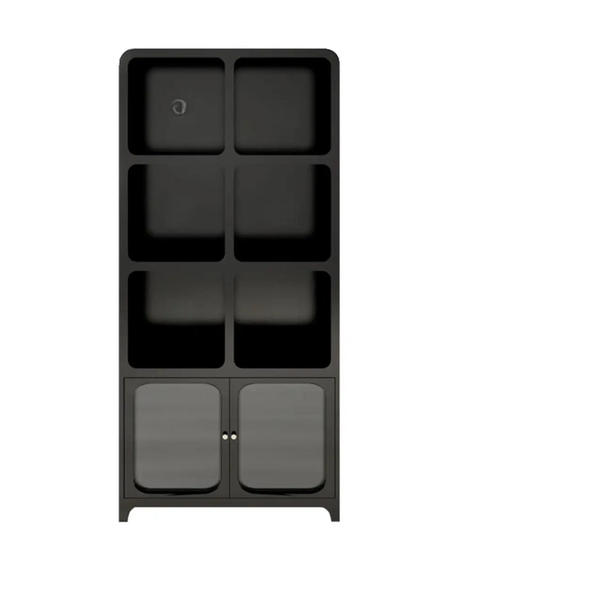 Modern Cube Wooden Storage Organizer Bookcase Black Image - 13