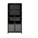 Modern Cube Wooden Storage Organizer Bookcase Black Image - 13