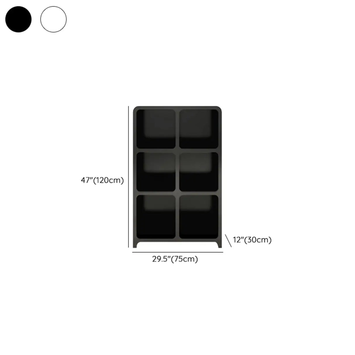 Modern Cube Wooden Storage Organizer Bookcase Black 