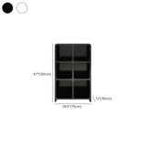 Modern Cube Wooden Storage Organizer Bookcase Black #size