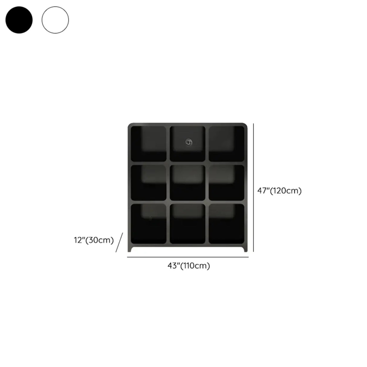 Modern Cube Wooden Storage Organizer Bookcase Black Image - 17