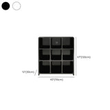 Modern Cube Wooden Storage Organizer Bookcase Black Image - 17