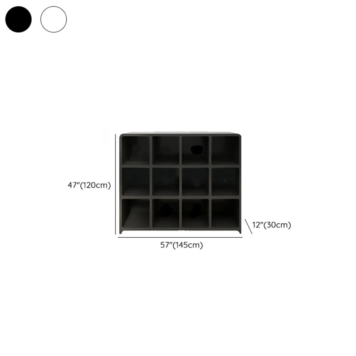 Modern Cube Wooden Storage Organizer Bookcase Black Image - 18
