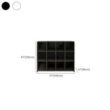 Modern Cube Wooden Storage Organizer Bookcase Black Image - 18