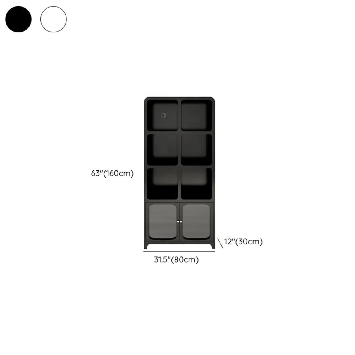 Modern Cube Wooden Storage Organizer Bookcase Black Image - 19