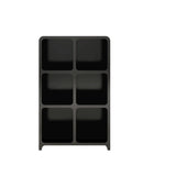 Modern Cube Wooden Storage Organizer Bookcase Black Image - 3