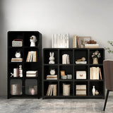 Modern Cube Wooden Storage Organizer Bookcase Black Image - 6