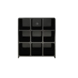 Modern Cube Wooden Storage Organizer Bookcase Black Image - 7