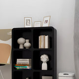 Modern Cube Wooden Storage Organizer Bookcase Black Image - 8
