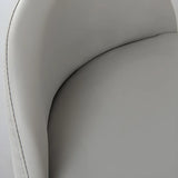 Modern Curved Back Leather Upholstered Bucket Counter Bar Stool Image - 5