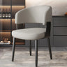 Modern Curved Back Upholstered Dining Chair with Metal Legs Image - 15