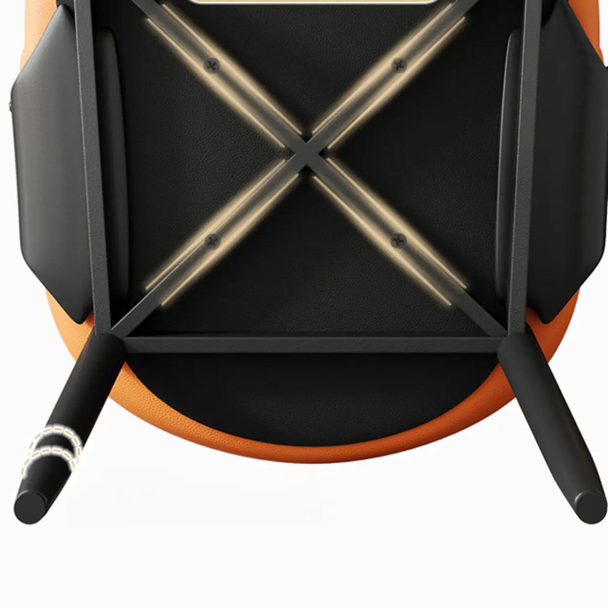 Modern Curved Back Upholstered Dining Chair with Metal Legs Image - 18