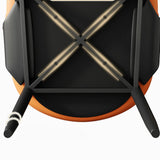 Modern Curved Back Upholstered Dining Chair with Metal Legs Image - 18