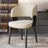 Modern Curved Back Upholstered Dining Chair with Metal Legs Image - 19