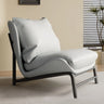 Modern Curved Leather  Removable Pillow Back Accent Chair Image - 7