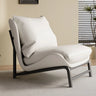 Modern Curved Leather  Removable Pillow Back Accent Chair Image - 9