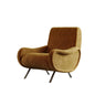 Modern Curved Olive Green Lounge Accent Chair With Arms Image - 3
