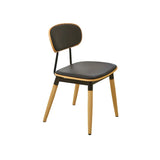 Modern Curved Open-Back Armless Dining Chair Image - 15