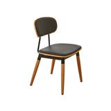 Modern Curved Open-Back Armless Dining Chair Image - 16