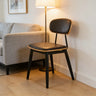Modern Curved Open-Back Armless Dining Chair Image - 4