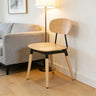 Modern Curved Open-Back Armless Dining Chair Image - 5