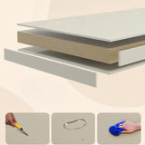 Modern Cushion Beige Wood Entryway Bench Shoe Rack Image - 7