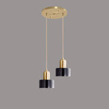 Modern Cylinder Marble Dining Room Pendant Light Image - 7