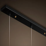 Modern Cylindrical Glass Pendant Light for Kitchen Black Image - 18