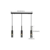 Modern Cylindrical Glass Pendant Light for Kitchen Black Image - 22