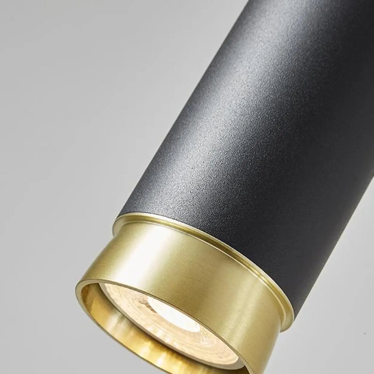 Modern Cylindrical Metal Bedroom White Pendant Light Image - 14